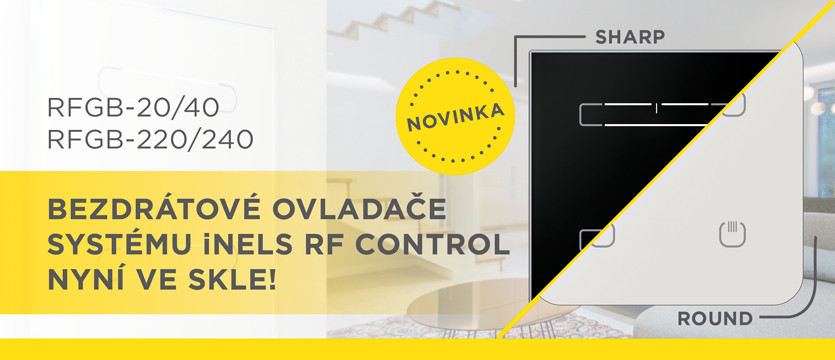 Bezdrátové ovladače systému iNELS RF Control nyní ve skle ! photo