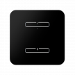Dotykový skleněný ovladač - 2 tlačítka, BLACK ROUND - RFGB-220/B photo