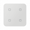 Dotykový skleněný ovladač - 4 tlačítka, WHITE ROUND - RFGB-240/W photo