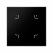 Dotykový skleněný ovladač - 4 tlačítka, BLACK SHARP - RFGB-40/B photo